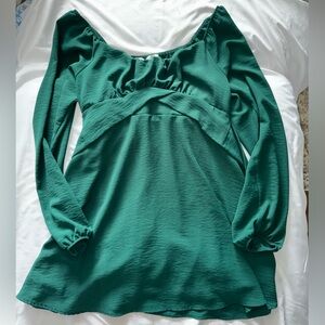 Altar'd State Teal Long Sleeve Dress